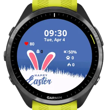 Happy Easter Festival Garmin watch face preview