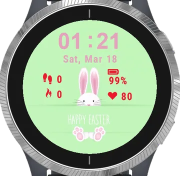 Happy Easter Garmin watch face preview
