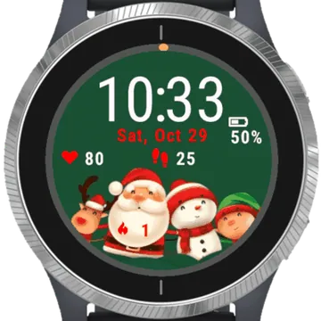 Happy Family Christmas Garmin watch face preview