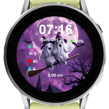 Happy Ghosts Garmin watch face preview