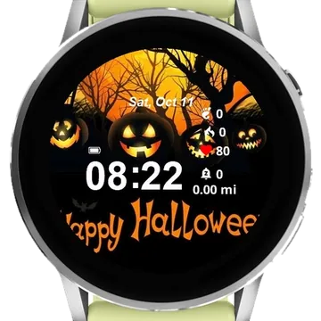 Happy Halloween Garmin watch face preview