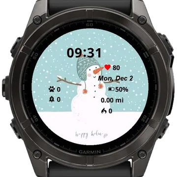 Happy Holidays Garmin watch face preview