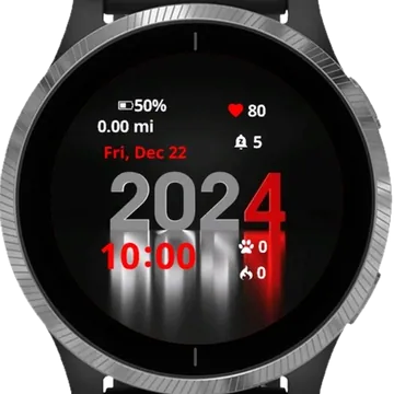 Happy New Year 2024 Garmin watch face preview