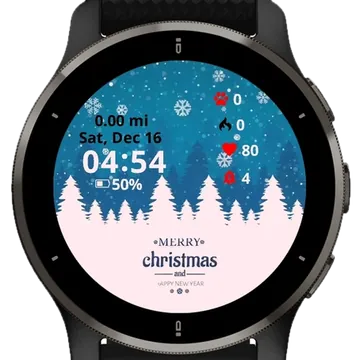 Happy New Year Garmin watch face preview