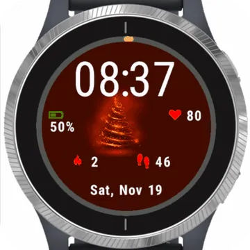 Happy New Year Tree Garmin watch face preview