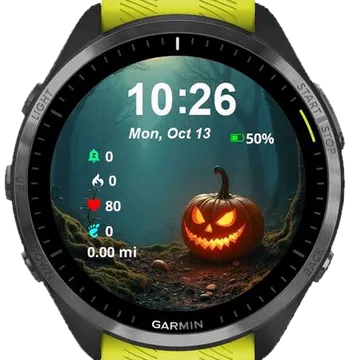 Happy Pumpkins Garmin watch face preview