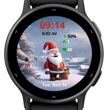 Happy Santa Garmin watch face preview