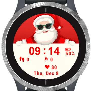Happy Santa Garmin watch face preview
