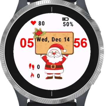 Happy Santa Garmin watch face preview