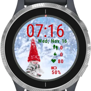 Happy Snowman Garmin watch face preview