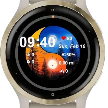 Harmony of Day and Night Garmin watch face preview