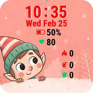 Hat Green Scarf Garmin watch face preview