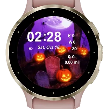 Haunted Forest Backdrop Garmin watch face preview