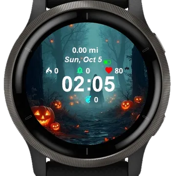 Haunted House Garmin watch face preview