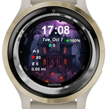 Haunted House Garmin watch face preview