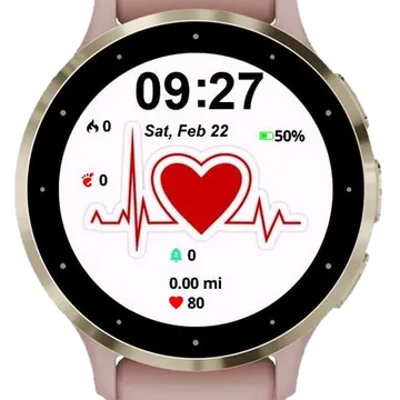 Heart Garmin watch face preview
