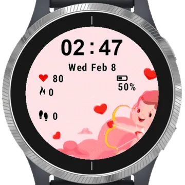 Heart Angel Garmin watch face preview