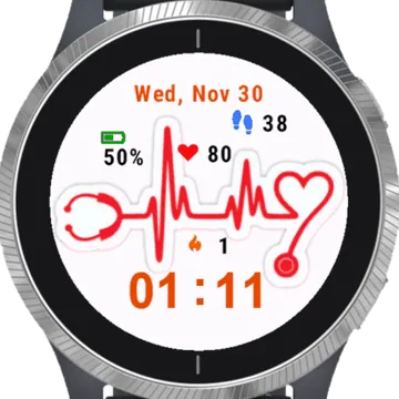 Heart Beat Blink Garmin watch face preview