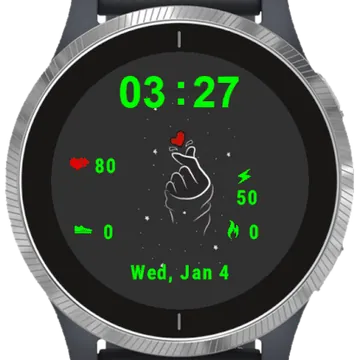 Heart Hand Garmin watch face preview