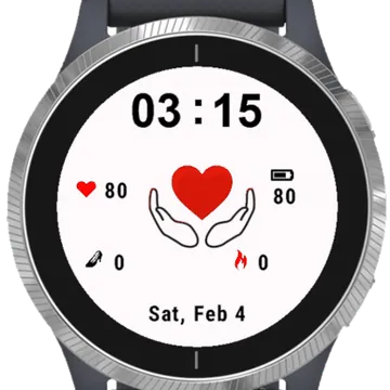 Heart Hand Garmin watch face preview