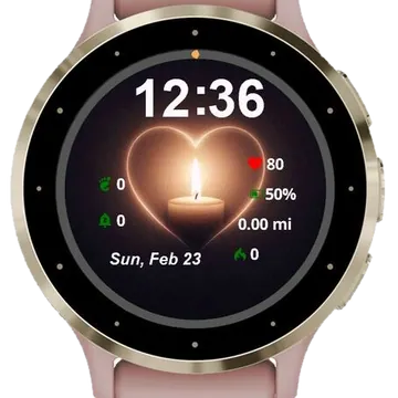 Heart of Flame Garmin watch face preview