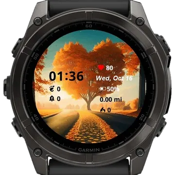 Heart Tree Autumn Garmin watch face preview