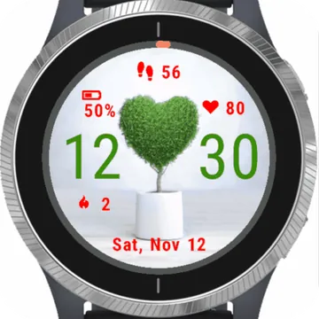 Heart Tree Garmin watch face preview