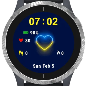 Heart Ukraine Garmin watch face preview
