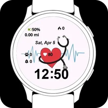Heartbeat of Health Garmin watch face preview