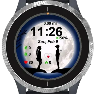 Heartfelt Night Garmin watch face preview