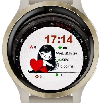 Heartful Joy Garmin watch face preview