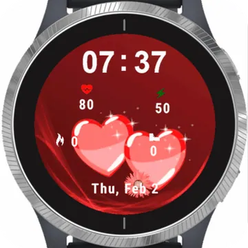 Hearts Garmin watch face preview