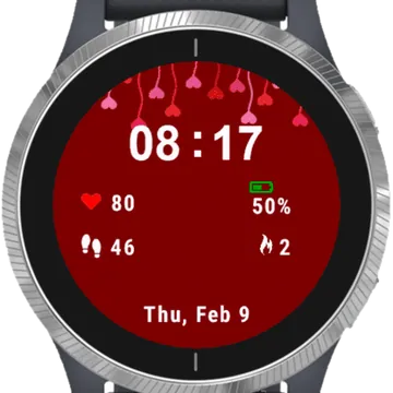 Hearts Garmin watch face preview