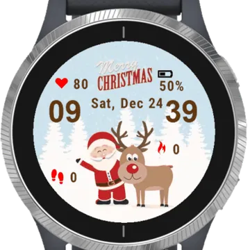 Hello Christmas Garmin watch face preview