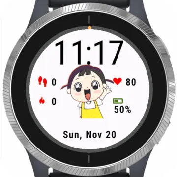 Hello Girl Garmin watch face preview