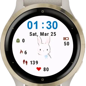 Hello Hoppity Hop Garmin watch face preview