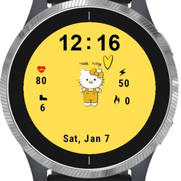 Hello Kitty Garmin watch face preview
