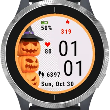 Hello Pumpkin Garmin watch face preview