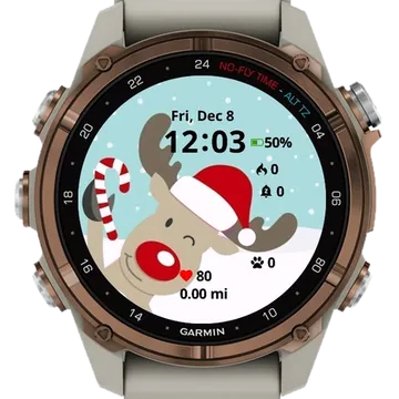 Hello Reindeer Garmin watch face preview