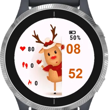 Hello Reindeer Garmin watch face preview