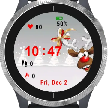 Hello Reindeer Garmin watch face preview