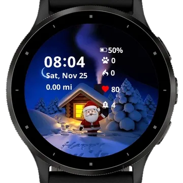 Hello Santa Garmin watch face preview