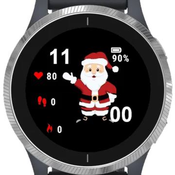 Hello Santa Garmin watch face preview