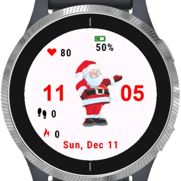 Hello Santa Garmin watch face preview