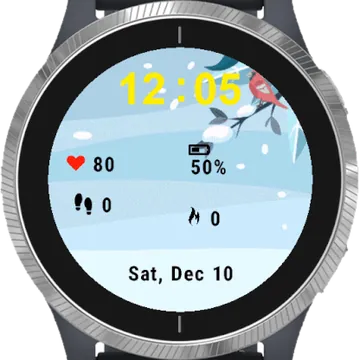 Hello Winter Garmin watch face preview