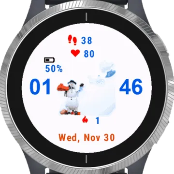 Hello Winter Garmin watch face preview