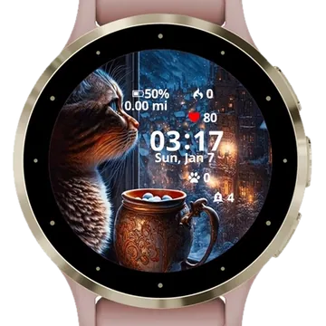 Here is the cat Garmin watch face preview