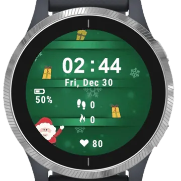 Hi Santa Claus Garmin watch face preview