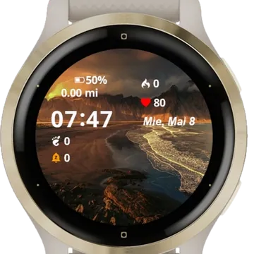 Hills Background Sunset Garmin watch face preview