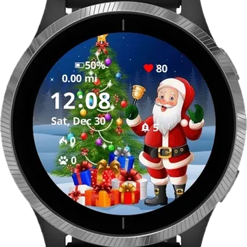 Ho Ho Merry Christmas Garmin watch face preview